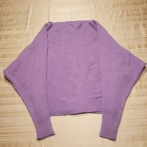 Ribbed Dolman-Sleeve Sweater Size XS